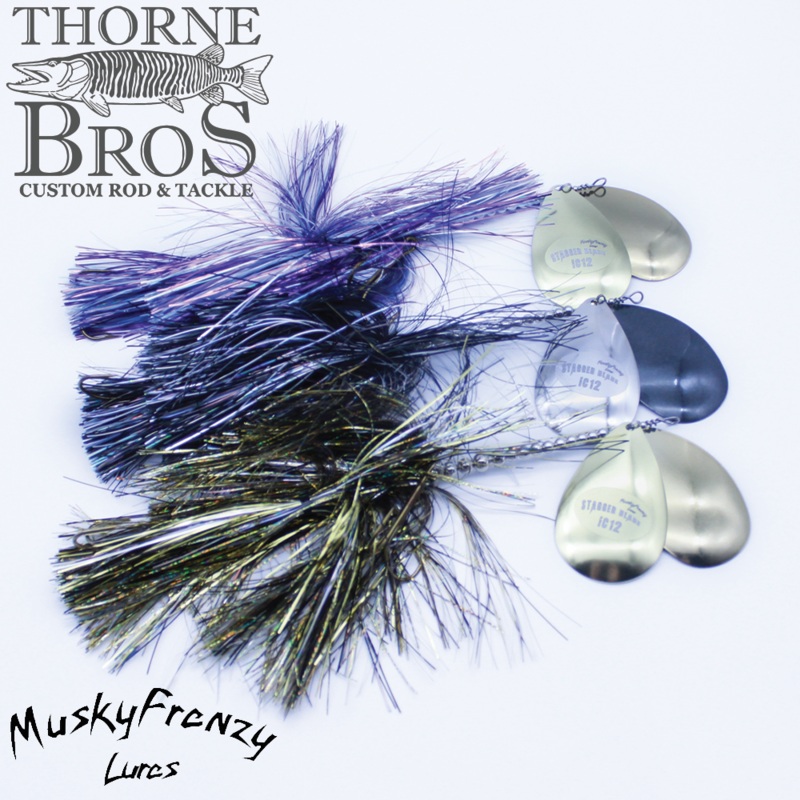 Musky Frenzy Apache Stag IC12|TBC Blue Walleye|TBC Black Lightning|TBC Brown Flame|Black Purple Gold|Black/Nickel|Black/Black|Black/Orange|Black/Green|Black Ice|Blue Storm|Copper Inferno|Copper Sucker|Firetiger/Black|Gold Shiner|Money|Night Stalker|Orange