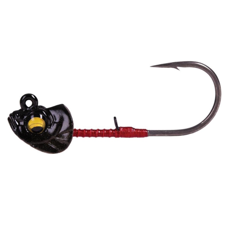 Megabass Okashira Head|1/8oz. (3pk)|1/16oz. (3pk)|Shadow Spawn|Spawn Kill|Real Minnow|Weed Kamo II