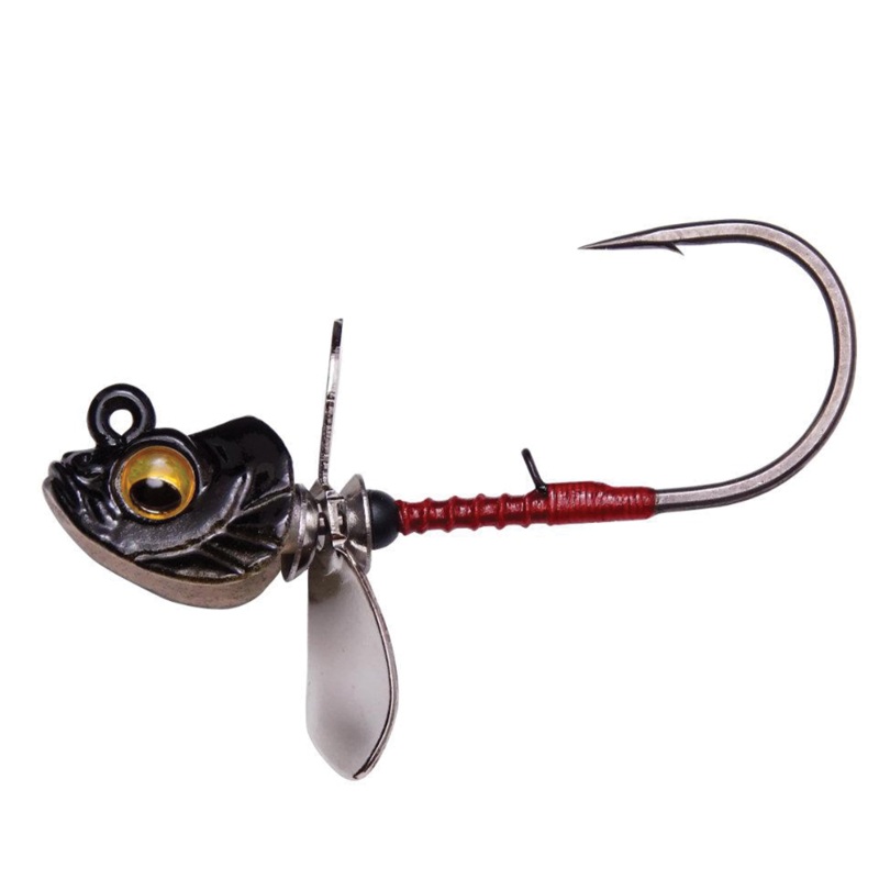 Megabass Okashira Screwhead|1/8oz. (3pk)|1/16oz. (3pk)|Shadow Spawn|Spawn Kill|Real Minnow|Weed Kamo II
