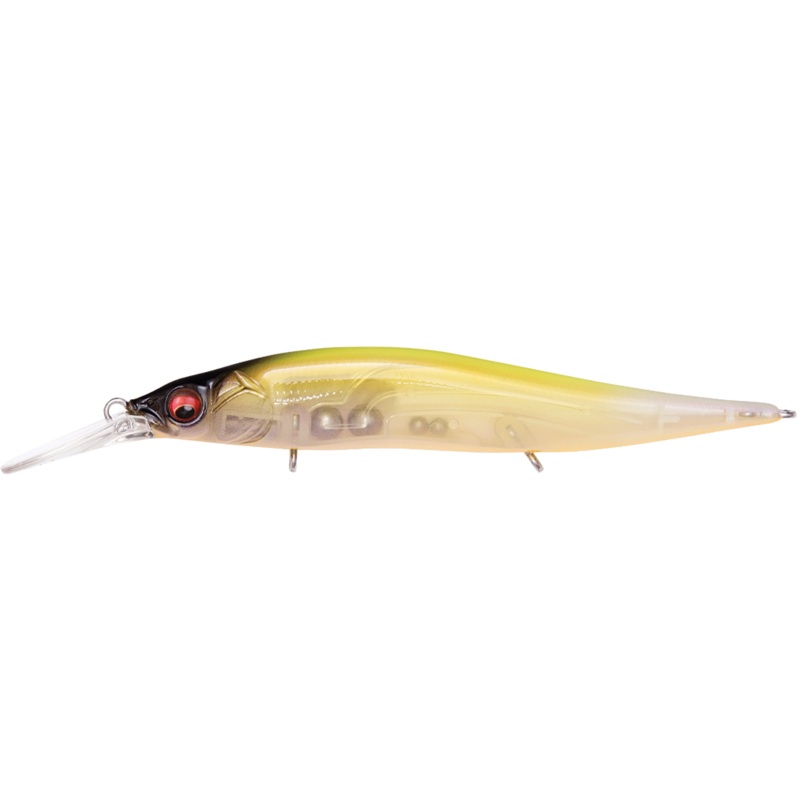 Megabass Vision 110+1 Jr.|3/8oz.|PM Twilight Chartreuse|Elegy Bone|French Pearl OB|GG Perch OB|GLX Northern Secret|GLXS Spawn Cherry|GP Pro Blue|GP Stain Reaction OB|Ito Clear Laker|Kasumi Ito|Mat Shad|MG Wakasagi II|MG Wester Clown|Table Rock SP|GG Trout