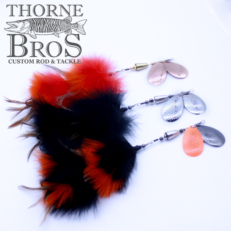 TB Baits Tandem Burner|Super Black|Black Orange|Black Chartreuse Green|Brown Orange|Brown Yellow White|Black Gray White|Black Dark Green|Red Orange|All Black – Nickel Blades