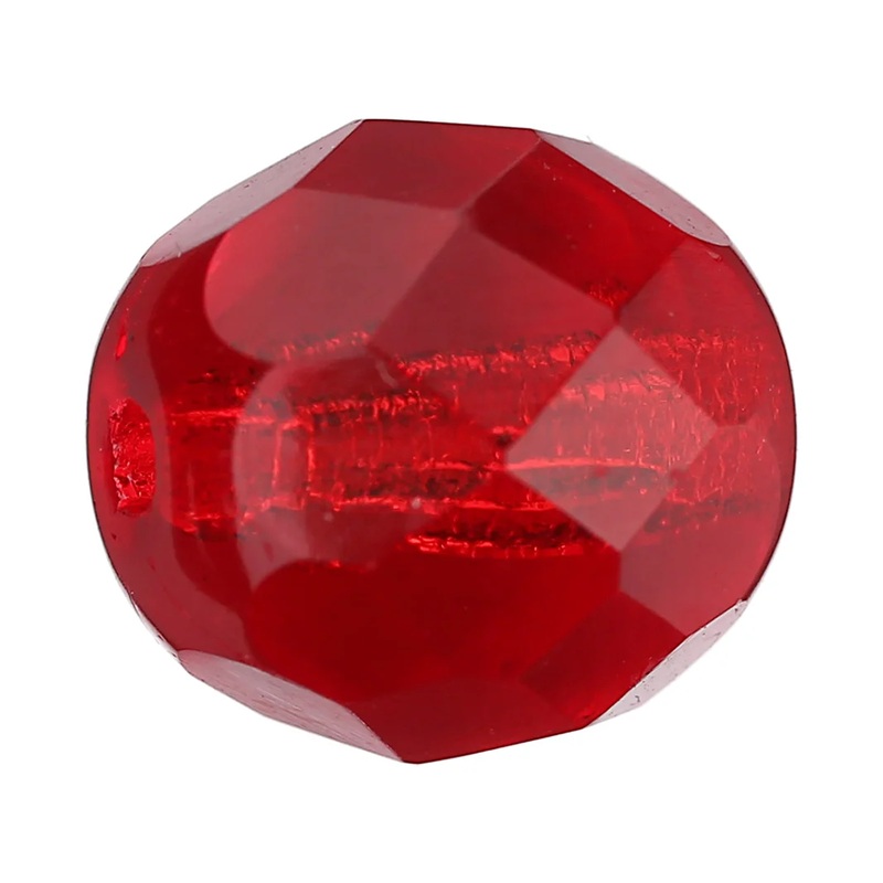 Kalin Glass Beads|10pk|Ruby Red|Black|Clear
