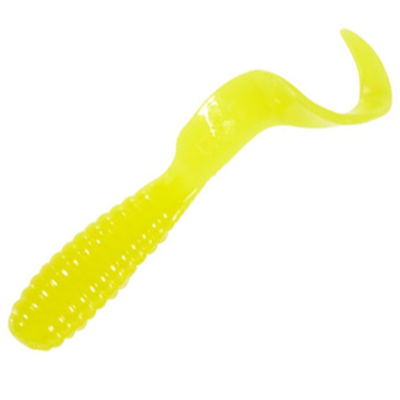 Mr. Twister Twister Tails|1″|2″|3″|4″|Yellow|White|Pink|Chartreuse
