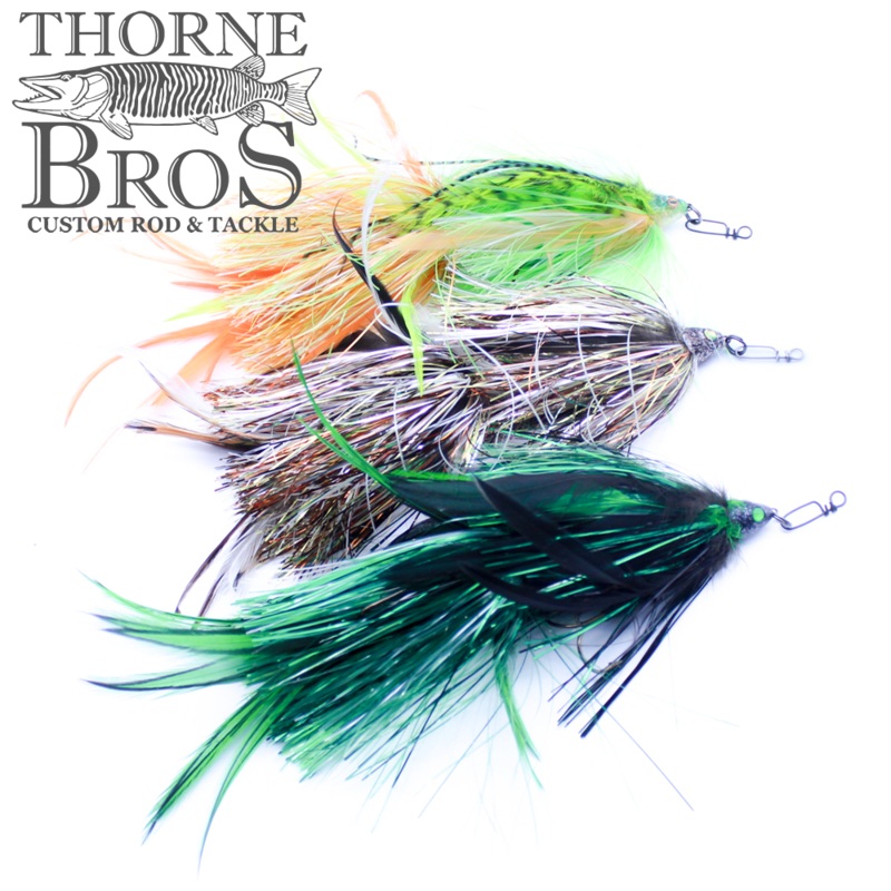 Muntz 2F Castable Flies|Heavy Metal Black|Heavy Metal White Glow|Cisco|Black & White Glow|Black & Orange|Black & Green|Golden Shiner|Firetiger Glow