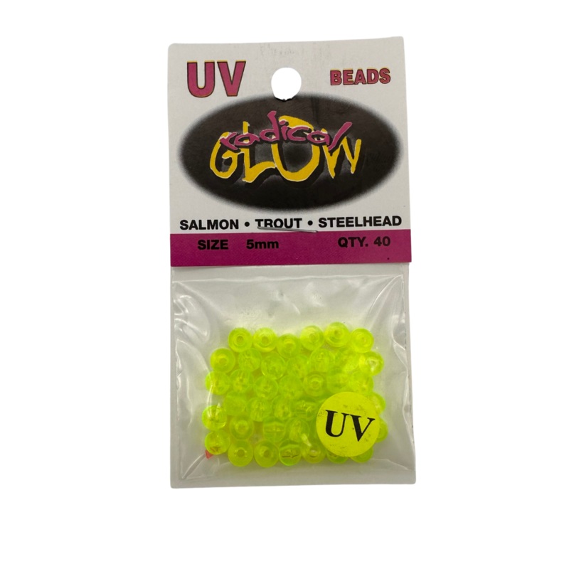 Radical Glow Beads|5mm|6mm|8mm|Chartreuse|Chartreuse UV|Green|Pink|Pink UV|Red|Red UV