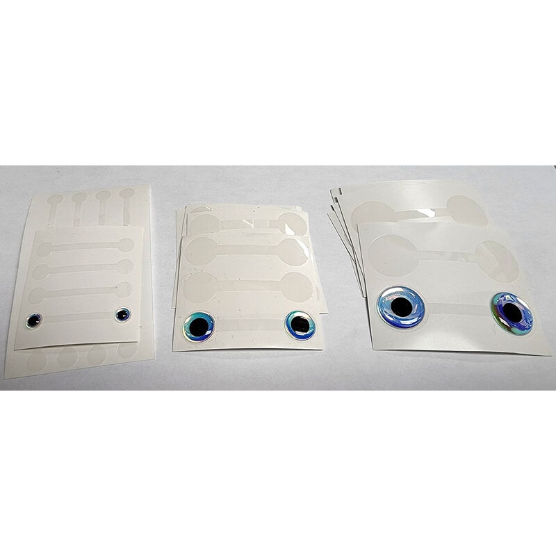 Hareline Fold Over Eye Tabs|1/4″ – Small|1/2″ – Medium|3/4″ – Large