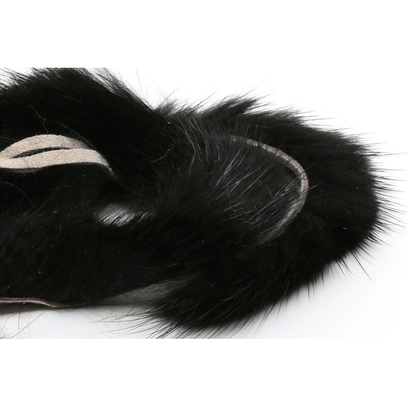 Hareline Mink Strips|Black|White