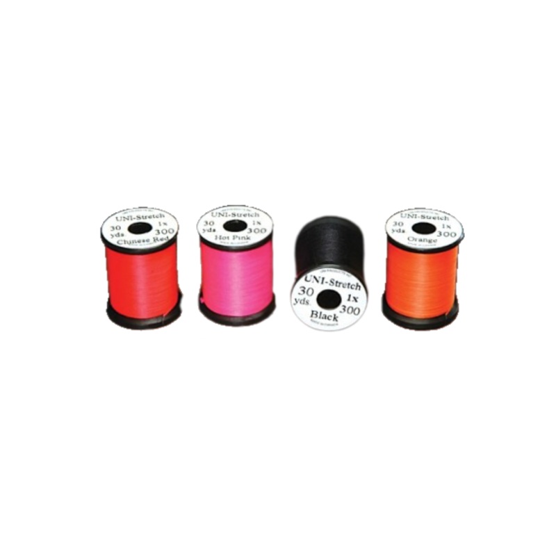 UNI Nylon Stretch Thread|Black|Chartreuse|Fluorescent Hot Pink|Fluorescent Orange|White|Chinese Red|Light Gray