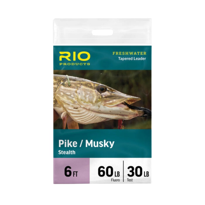Rio Pike/Musky Leaders|Pike/Musky7.5ft 20||Pike/Musky 7.5ft 30||Pike/Musky Magnum 4.5ft 40|/30||Pike/Musky Stealth 6ft 80|/30||Pike/Musky Stealth 6ft 60|/30