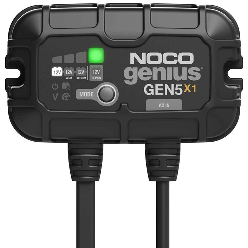 NOCO Genius On-Board Chargers|1 Bank – 5Ah (5×1)|2 Bank – 10Ah (5×2)|1 Bank – 10Ah (10×1)|2 Bank – 20Ah (10×2)|3 Bank – 30Ah (10×3)|4 Bank – 40Ah (10×4)