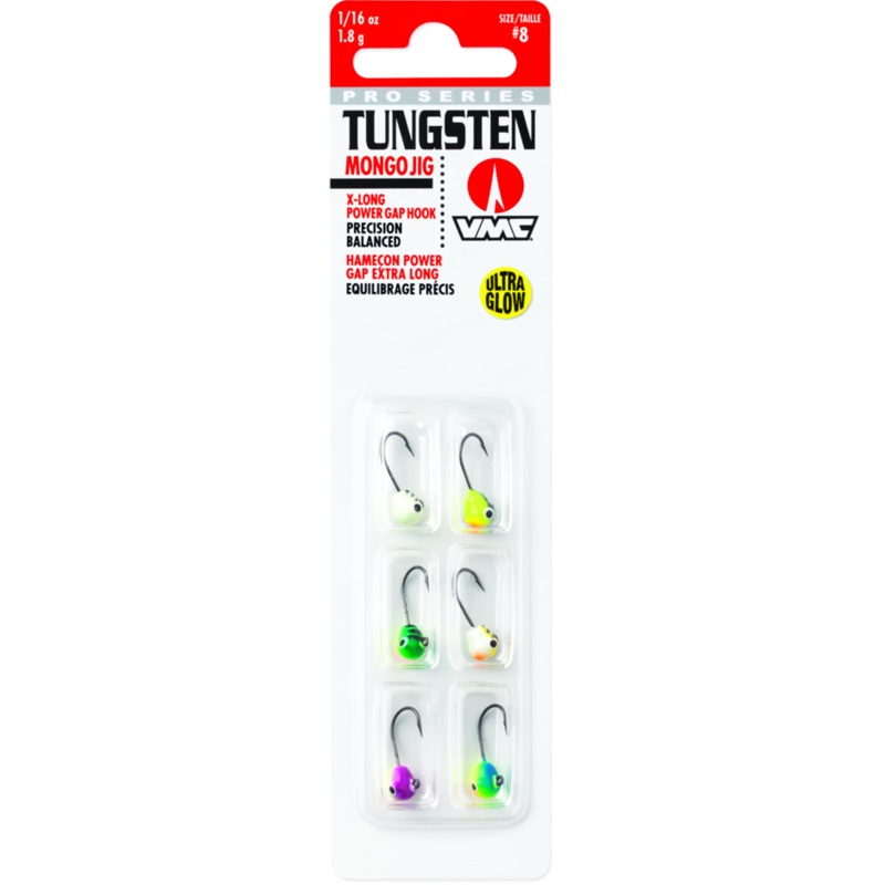 VMC Tungsten Mongo Jig – Kit|1/16 oz.|1/32 oz.|Glow|Glow Tiger