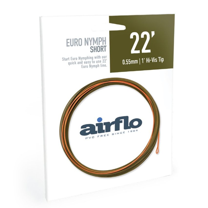 Airflo Euro Nymph Short|12| 22ft Dark Olive/ Fl Orange