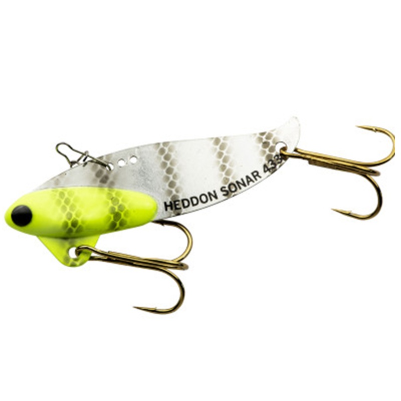 Heddon Sonar|1/4oz.|1/2oz.|Chartreuse Black Stripe|Fluorescent Green|Lemon Lime Shad|Lime Purple Shad|Chrome|Purple Blue Shad|Pink Lady|Perch|Gold Shiner