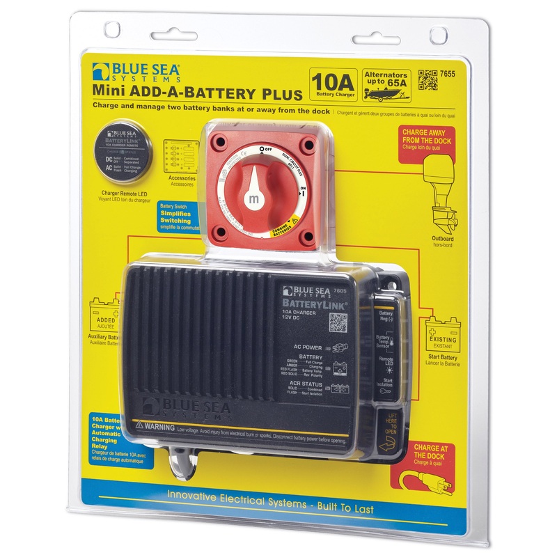 Blue Sea Systems Mini Add-A-Battery Plus Kit – 65A 7655