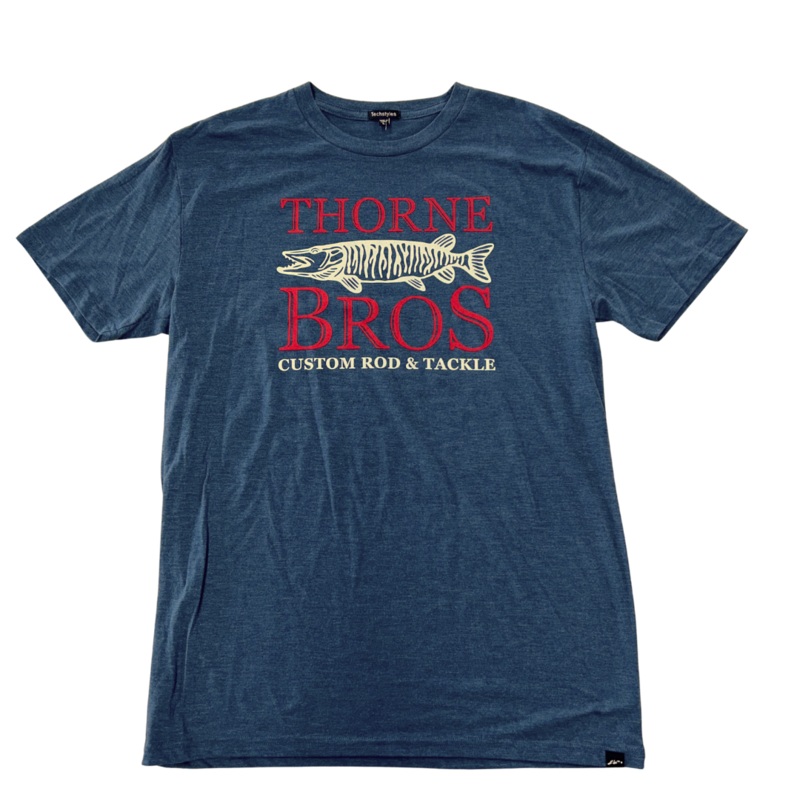 Thorne Bros. Logo T-Shirt|Small|Medium|Large|XL|2XL|3XL|Heather Charcoal|Indigo