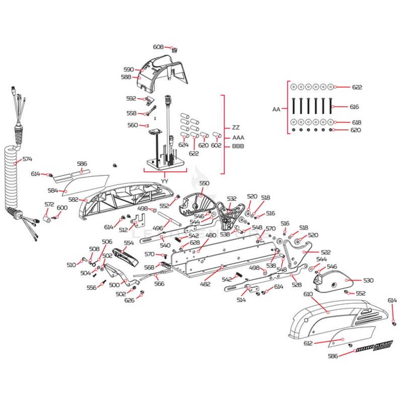 Minn Kota INSERT-MOTOR RAMP,METAL,ZP P/N: 2324705