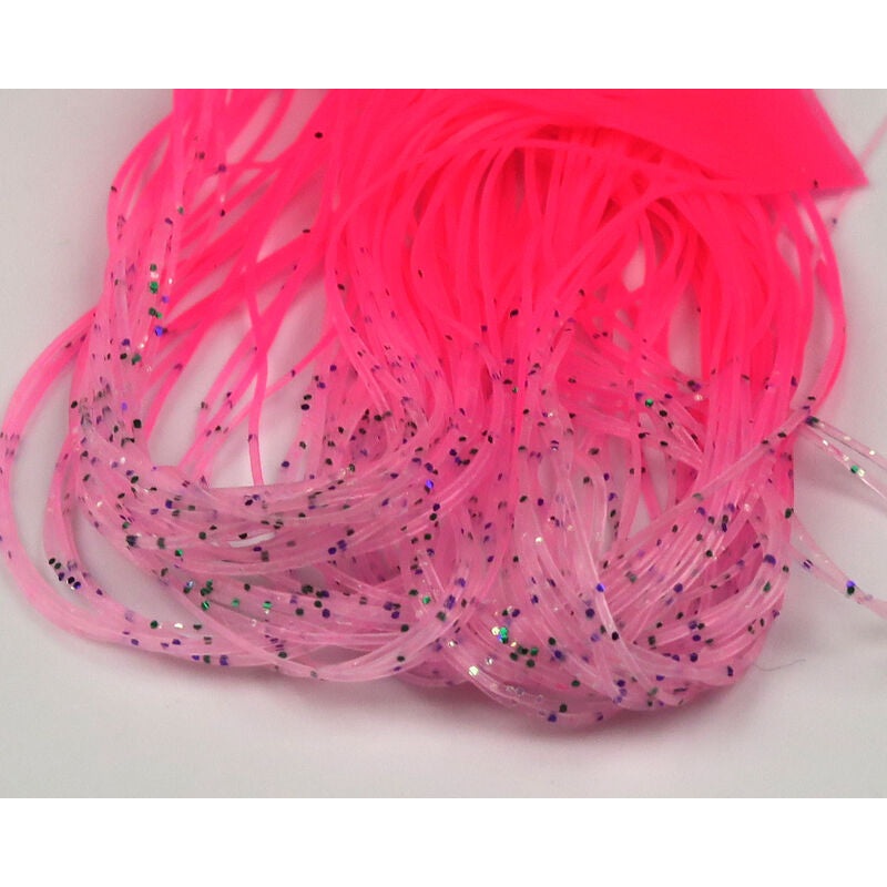 Hareline Micro Silicone Legs|Fl. Hot Pink w/ Orange Tips|Root Beer w/ Orange Tips|Salmon Pink w/ Fl. Hot Pink Tips|Fl. Yellow Chartreuse w/ Fl. Orange Tips