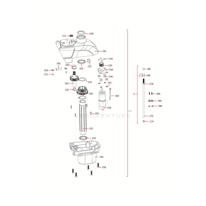 Minn Kota STEERING HSG, ROPE GUIDE KIT P/N: 2771896