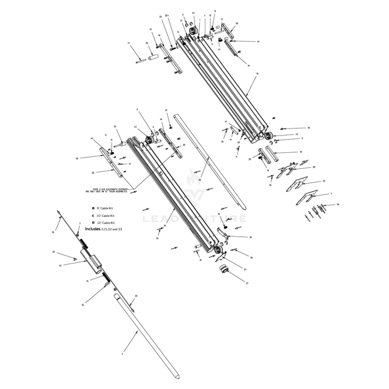 Minn Kota SLIDE GIB, UPPER WITH SCREWS P/N: 2882828
