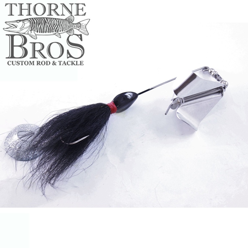 Bucher Slopmaster Buzzbait|Black/Nickel|Bullfrog|Firetiger Nickel