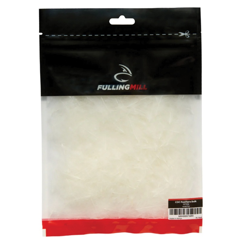 Fulling Mill CDC Feathers|White|Natural Grey|Light Dun|Black|Tan|Rusty Brown|Olive