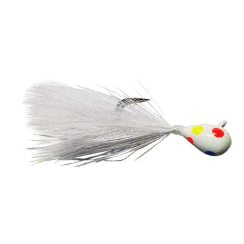 Kenders Wonder Feather Jig|1/16 oz.|1/8 oz.|Wonderbread Glow/White Feather|Wonderbread Glow/Pink Feather|Pink Wonderbread Glow/White Feather|Chartreuse Wonderbread Glow/Orange Feather|Orange Wonderbread Glow/Black Feather|Green Wonderbread Glow/Chartreuse