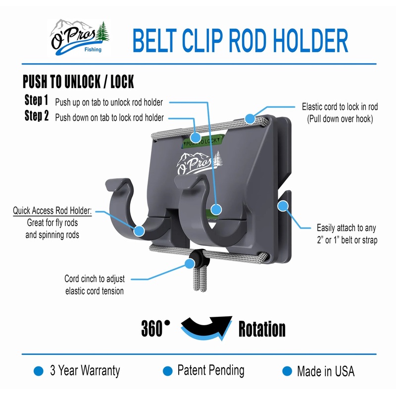 O’Pros Belt Clip Rod Holder
