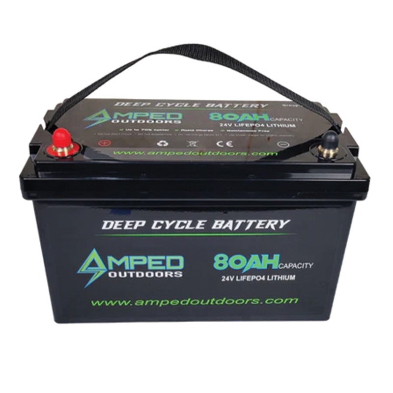 Amped Outdoors (LiFePO4) 24V Lithium Batteries – Battery w/Charger