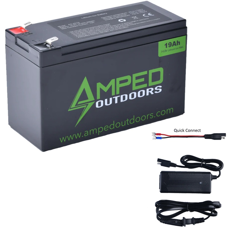 Amped Outdoors (LiFePO4) Lithium Batteries – Battery w/Charger