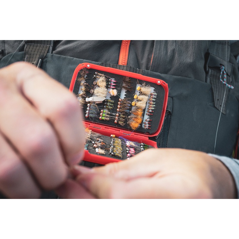 Fulling Mill Fly Patch Box|Red|Blue|Gray