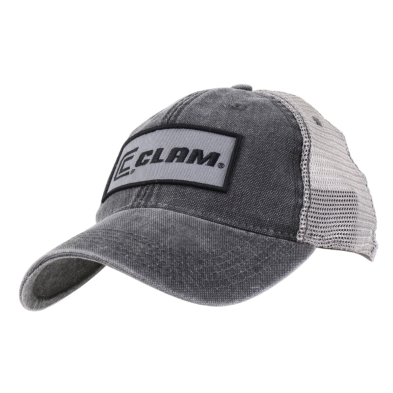 Clam Legacy Trucker Hat|Black/Gray|Blue/Gray|Blue/Oatmeal|Black Rubber Patch – Snapback|Black/Gray (Team Ice)|Black/Gray (CPT)
