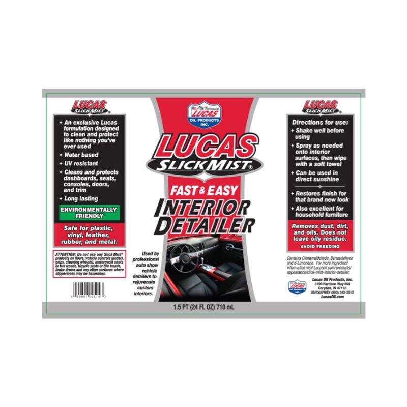 Lucas Slick Mist Interior Detailer 24oz. 10514