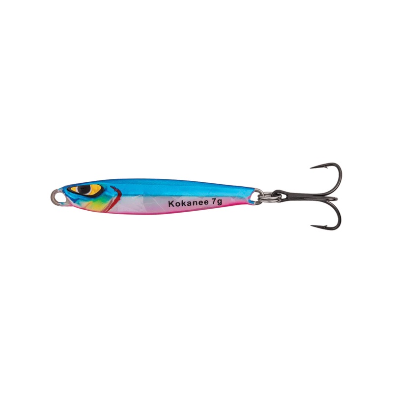 Mustad Kokanee Jig|1/4oz. (2″)|Metallic Blue Pink|Metallic Blue Zebra|Metallic Ghost|UV Chartreuse|UV Pink White|UV Orange White
