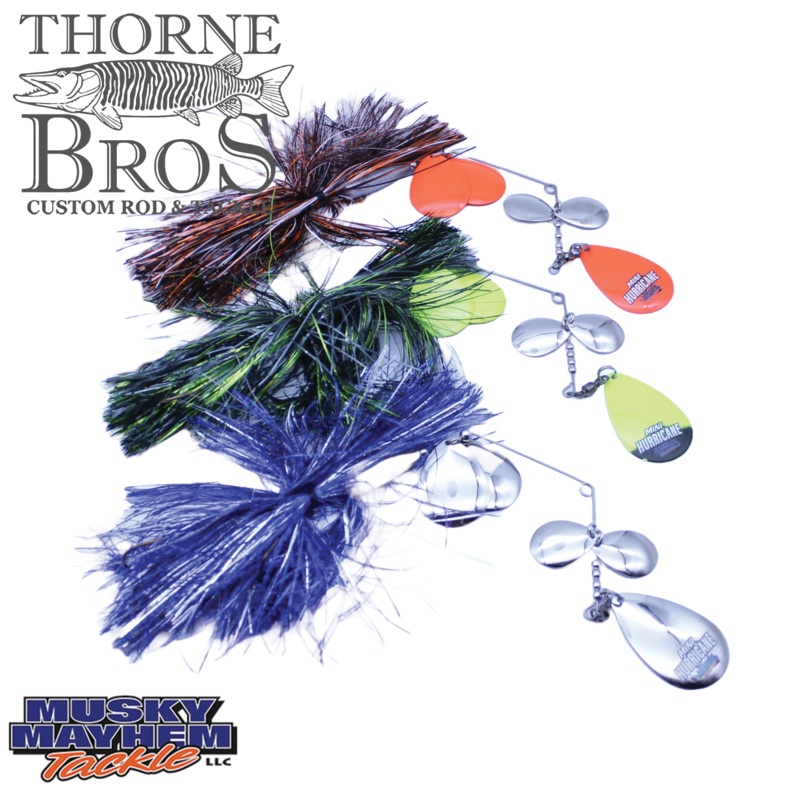 Musky Mayhem Mini Hurricane|TB Custom Black Flame|TB Custom Lemon Head|TB Custom Ball Licker|TB Custom Black Lightning|TB Custom Purple Rootbeer|TB Custom Martian Green|TB Custom Liquid Lightning|TB Custom Super Black|Black Nickel|Black Chartreuse/Black F