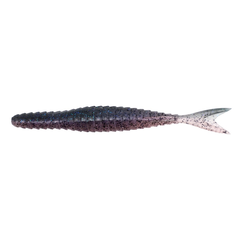 Galpagos Zegra Shad 5.8|5.8″ (6 Pack)|Iris|Egg Carrying Bait|North Natural Pro Blue|Gold Flash|Flickering Smelt