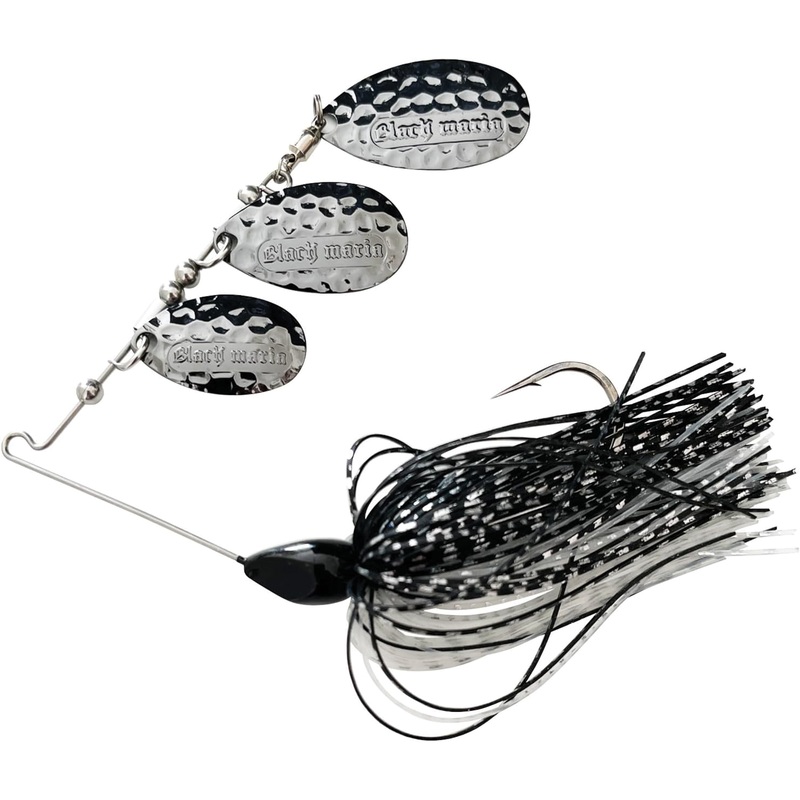 Black Maria Triple Spin|3/8 oz.|1/2 oz.|Black Silver|White Chartreuse Gold|White Gold
