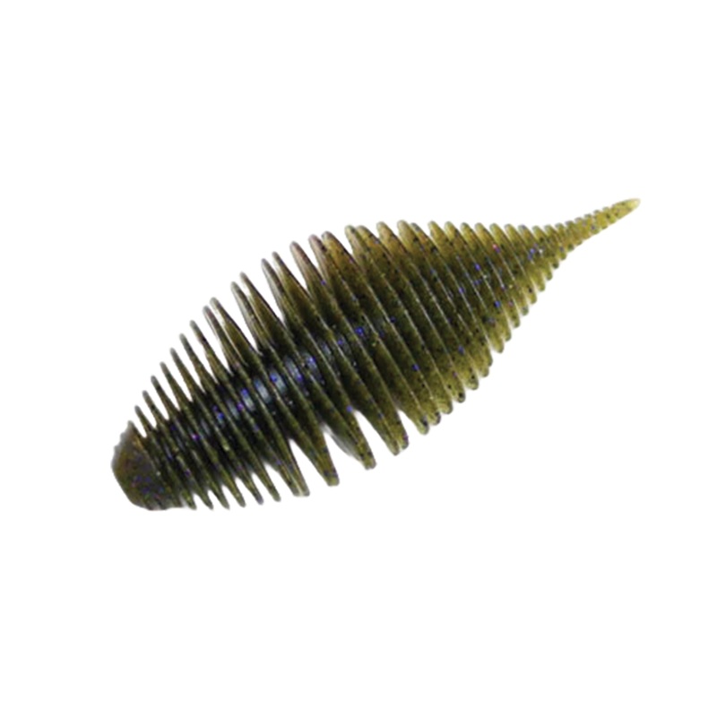 GeeCrack Bellows Gill 2 (JDM)|2″ (8 Pack)|Green Pumpkin Blue Flake|Solid Black|Moebi Kuwase