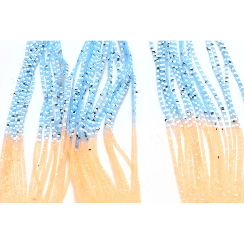 Hareline Crab Crusher Legs|Shrimp Blue Barred Clear|Rust Blue Barred Clear|Blue White Barred Olive
