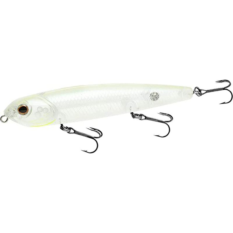 Teckel Kicknocker|4.75″ – (4/5oz.)|Clear Ice|Chartreuse Shiner|Chrome