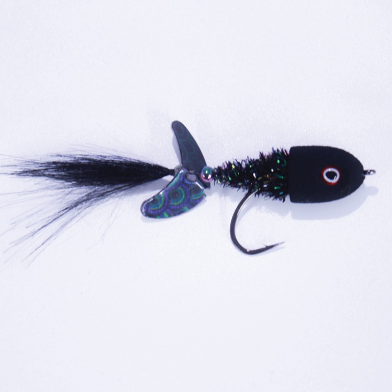 Bucky’s Proper Minnow Fly|Black|Gold|Silver|Size 1 Hook|Size 2/0 Hook
