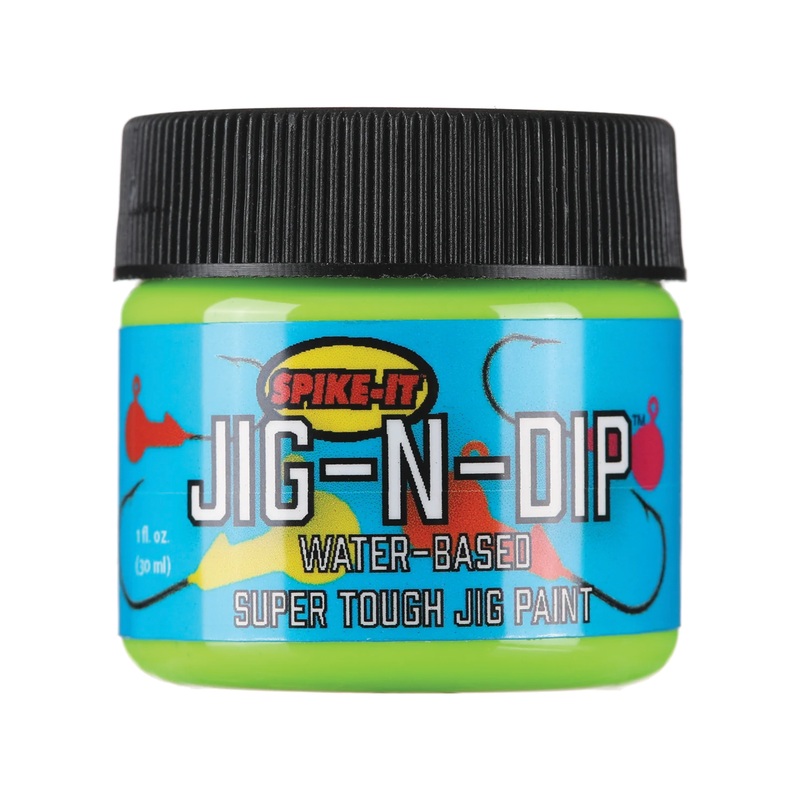 Spike-It Jig-n-Dip|Blood Red|Green Chartreuse Glow|Flame Red