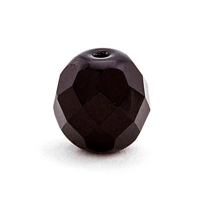 Facettierte Glasperlen|Black|Clear|Ruby|6 mm|8 mm|10 mm