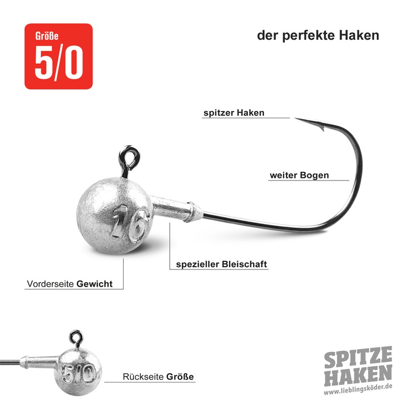 Spitze Haken 5/0|6.0 g|8.0 g|10.0 g|12.0 g|14.0 g|16.0 g|18.0 g|20.0 g