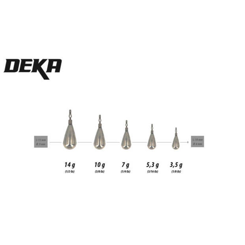 Tungsten Drop Shot Tear|3.5 g|5.3 g|7.2 g|10.6 g