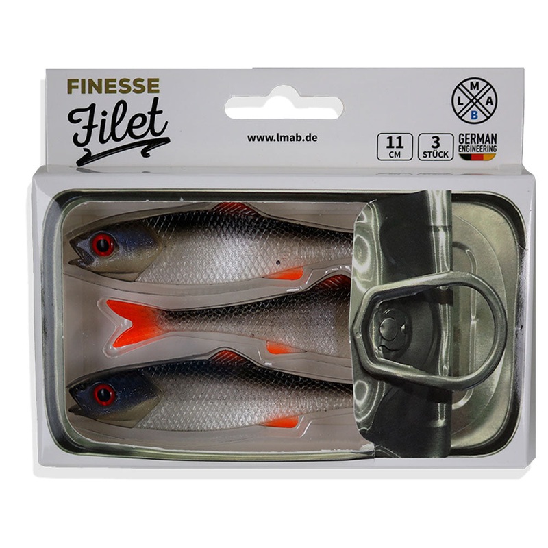 Finesse Filet 11 cm|Firetiger|Galaxy|Perch|Pike|Purple Rave|Rainbow Trout|Roach|Sunrise