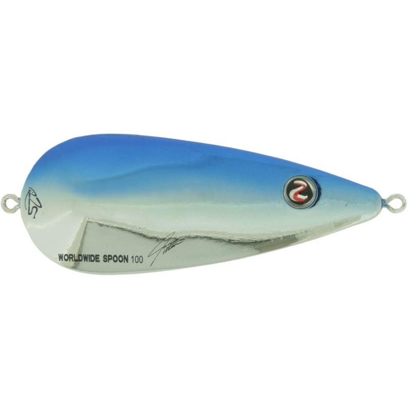 Worldwide Spoon 100|Chrome Blue|Fire Tiger|Perch|Pike