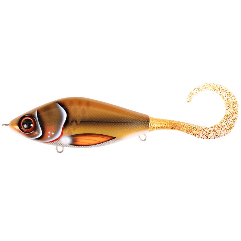 Guppie Junior 11 cm (Sinking)|Bemidji Blonde – Gold Glitter|Blue Heaven – Pearl White|Bully – Gold Glitter|Candy Corn – Mossgreen Glitter|Copper Carp – Motoroil Glitter|Cosmic Blue – Motoroil Glitter|Demon Bass – Mossgreen Glitter|Glitter Pike – Green / G