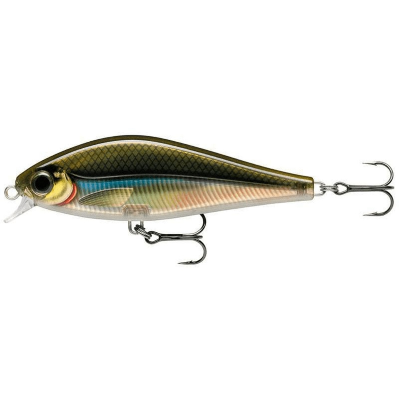 Super Shadow Rap 11 cm|Live Rainbow Trout|Pearl Ghost Gold|5W-50UV|Smelt On The Beach|Hot Tiger Pike|Olive Green|Scaled Baitfish|Live Perch|Robot Roach|Peacock