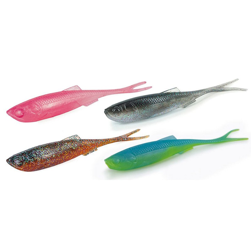 RT Fork Flex 3 (7,5 cm)|Mixed Pack 1|Mixed Pack 2|Glowing Pink|Olive Shad|UV Blue Back Chart|UV Clear Chart Multicolor Flake|UV Metallic Back Orange|Wakasagi