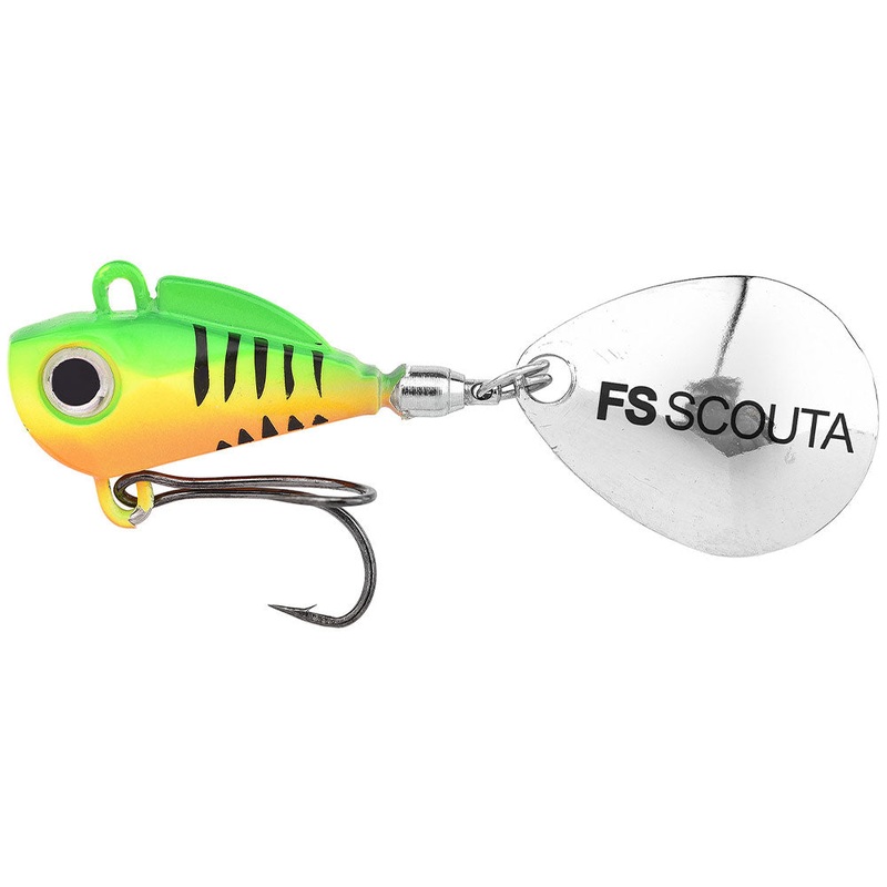 Freestyle Scouta Jig Spinner|10.0 g|6.0 g|UV Fire Dragon|UV Fire Tiger|UV Fluoro Pink|UV Red Head|UV Roach|UV Herring